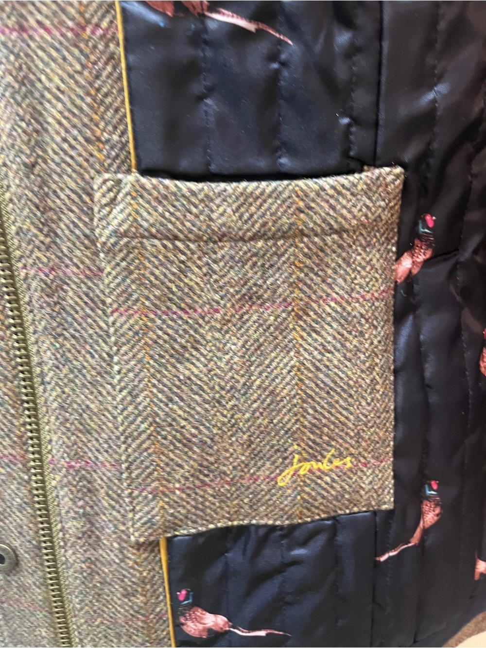 Joules Brown Herringbone Field Jacket | NWOT - Picture 8 of 8